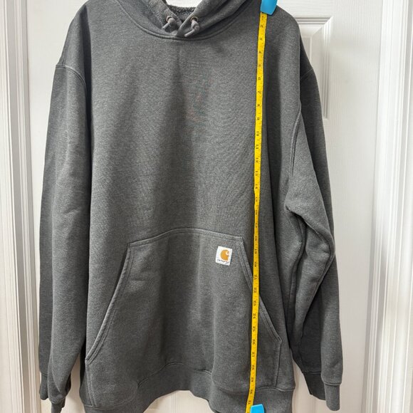 Carhartt Men's Grey Loose Fit Midweight Hooded Sweatshirt K121 Size 3XL - Picture 3 of 13